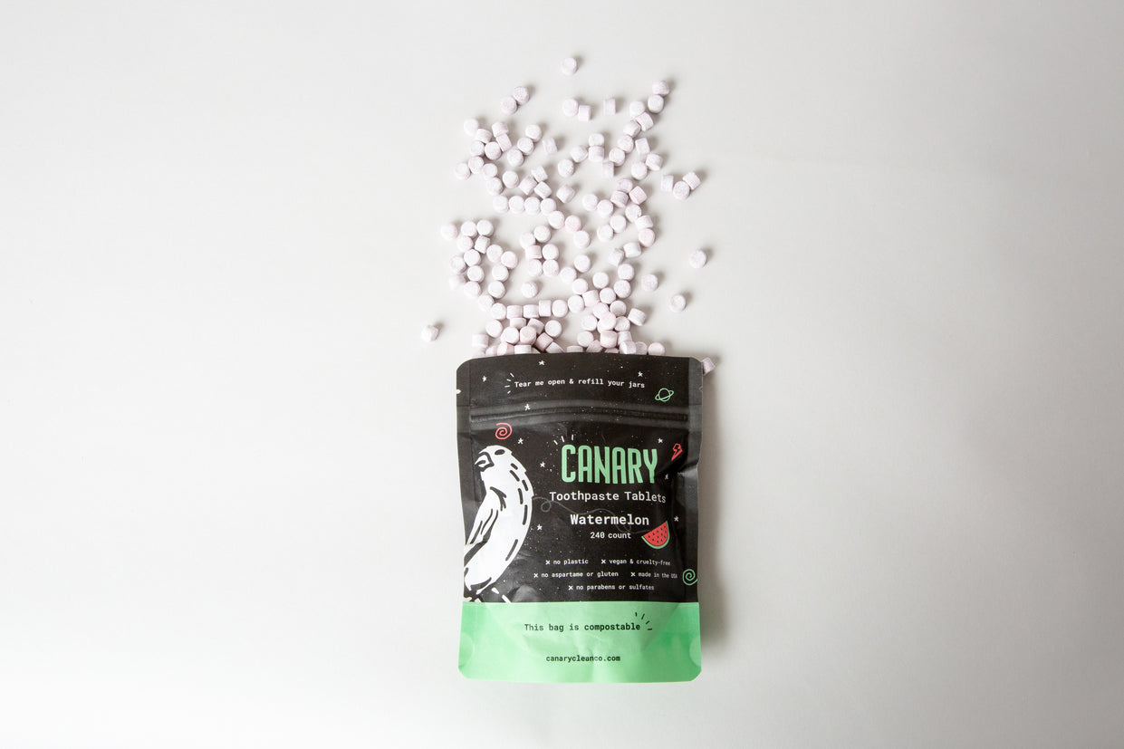 Bulk Empty Toothpaste Tablet Compostable Pouches - 240ct capacity