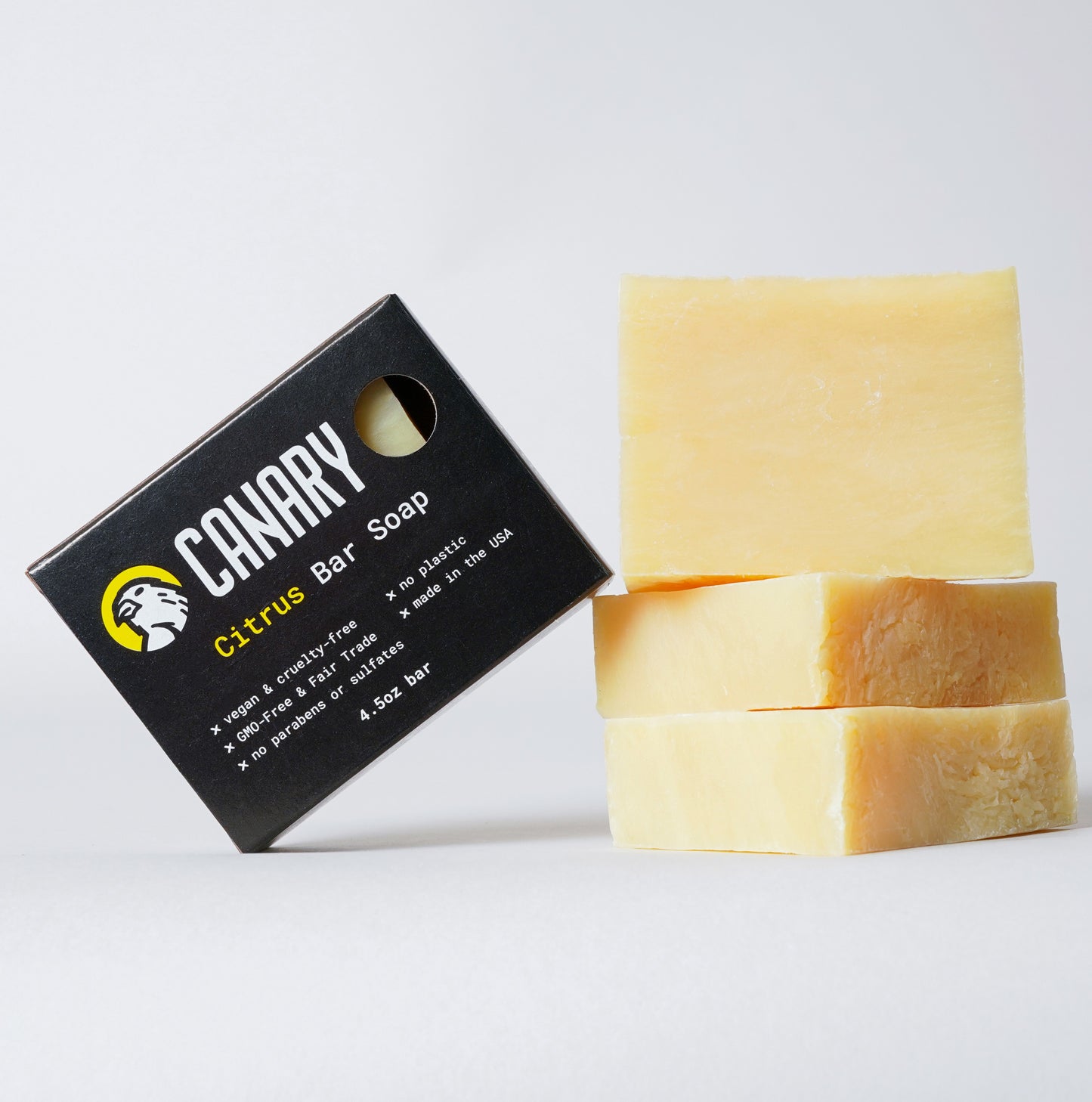 Canary Citrus Bar Soap, Stack of 4 bars