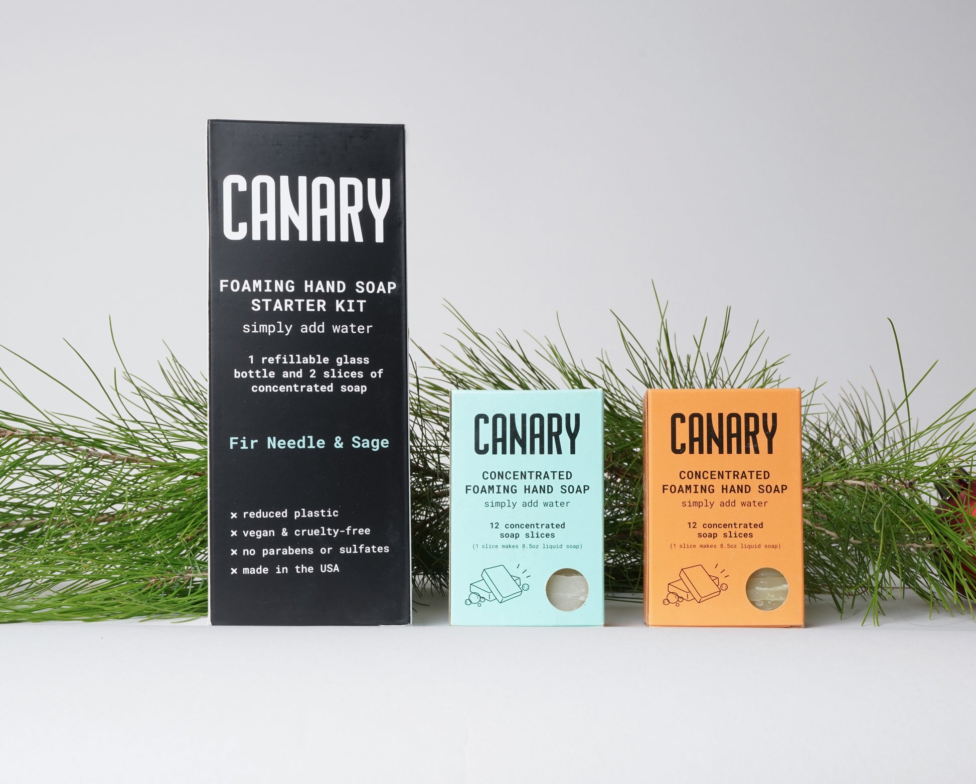 Concentrated Foaming Hand Soap Single Bundle. One Starter Kit and Two Refill Bars