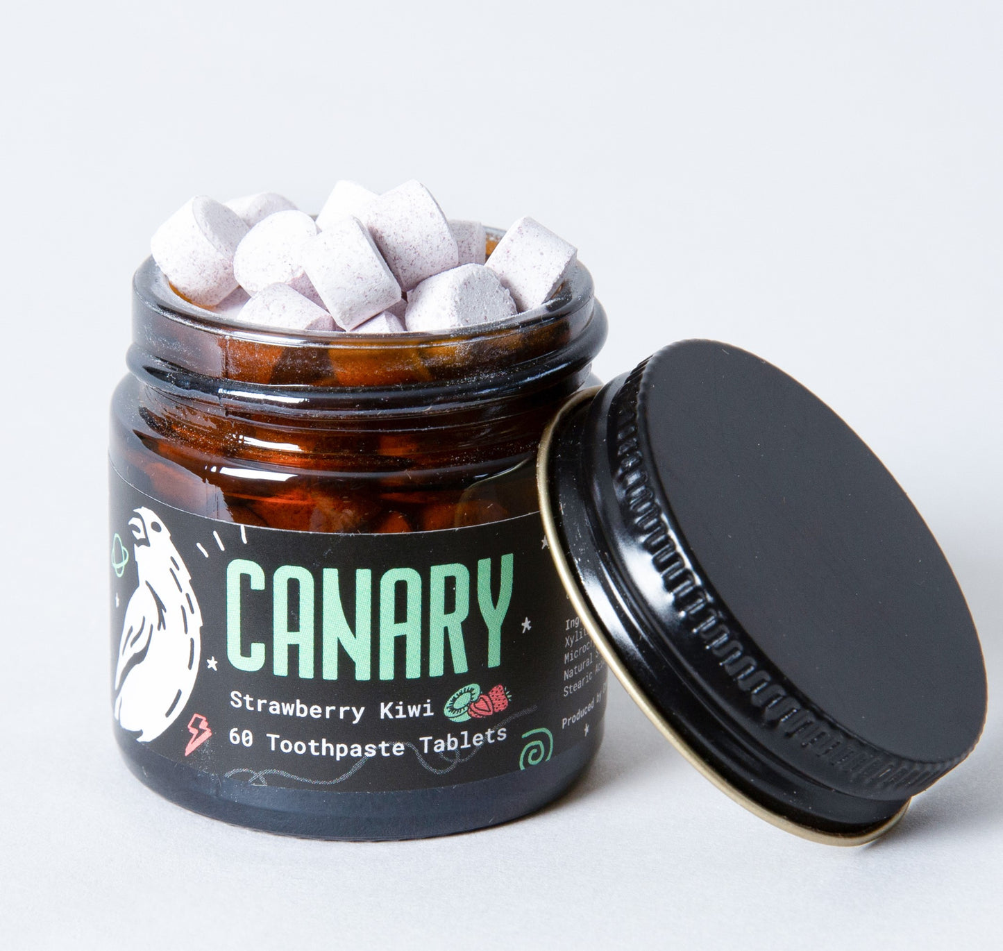 Canary Strawberry-Kiwi Toothpaste Tablets, 60 count, one month supply