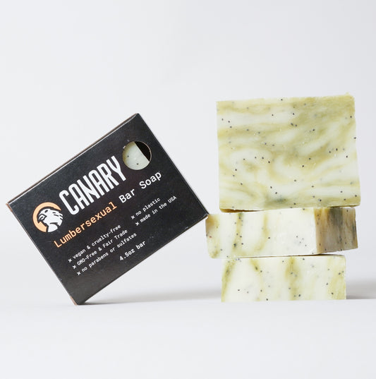 Canary Lumbersexual Bar Soap, stack of 4 bars