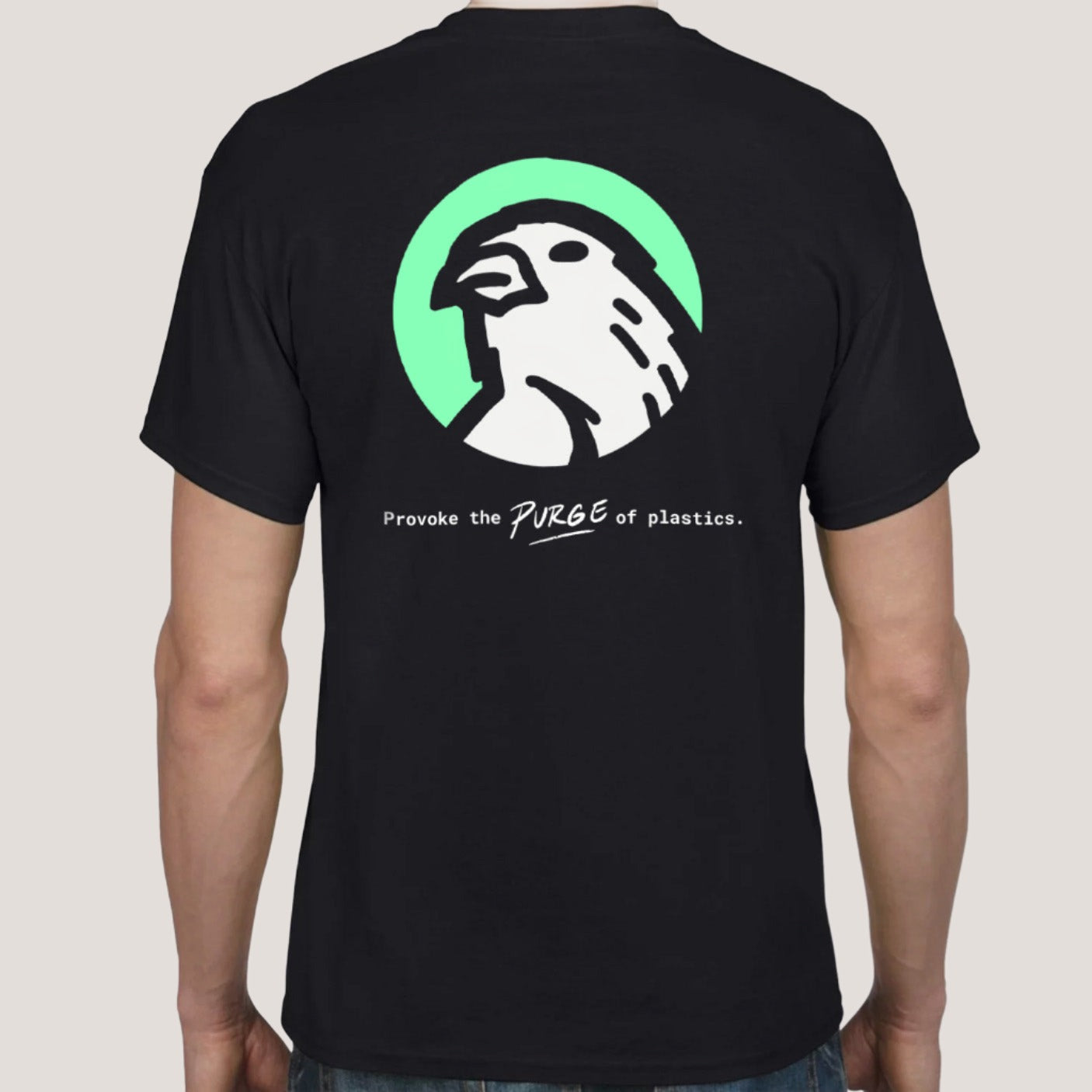 Canary Purge T-Shirt. Printed logo graphic on back.