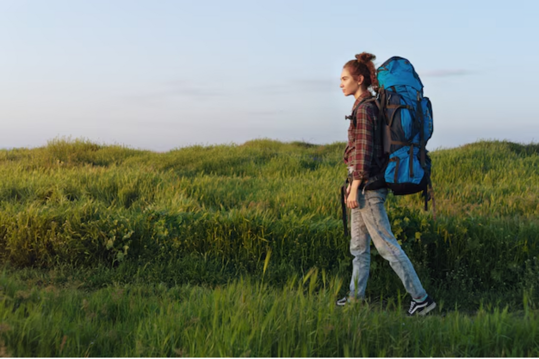 Woman hiking outdoors