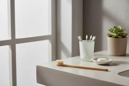 According to AnthroEvolve’s guide, there are a few key things to consider when choosing a more sustainable toothbrush.
