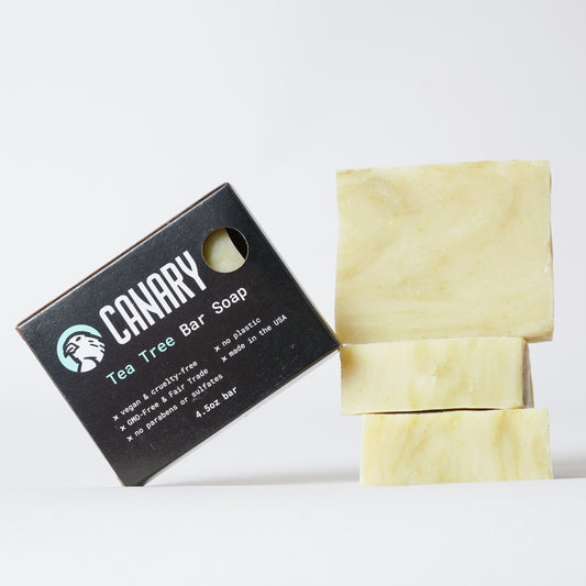Stack of 4 Canary Tea Tree Bar Soaps