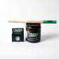 Plastic-Free Oral Care Basics Bundle, includes 1 jar of Watermelon Toothpaste, 1 toothbrush, and one box of Dental Floss