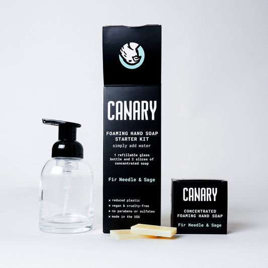 Canary Concentrated Foaming Hand Soap Kit. Bottle and Soap Slices Included