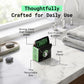 Canary Dental floss on a bathroom sink with text on screen mentioning the benefits of the product. 