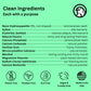 Image of Canary Toothpaste Tablets Ingredients List highlighting the natural ingredients in canary toothpaste tablets and benefits of the product