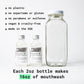 Canary Peppermint Mouthwash Concentrate. Infographic with Eco-Friendly ingredients. 