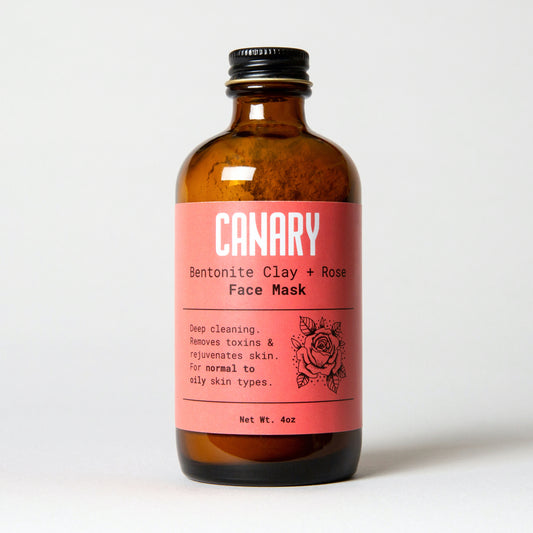 Canary Bentonite Clay + Rose Face Mask, Vegan and Cruelty Free