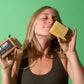 Tori smelling Canary Citrus Bar Soap